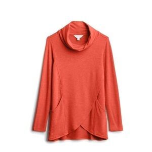 Magnolia Grace orange rust colored loose fitting turtleneck size Small